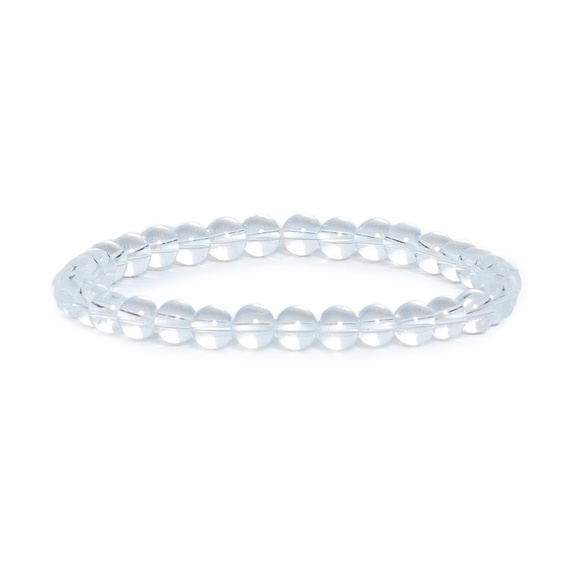 Natural Clear Crystal Stretch Bracelet for Woman - The Stone of the Life Force - Picture 2 of 4